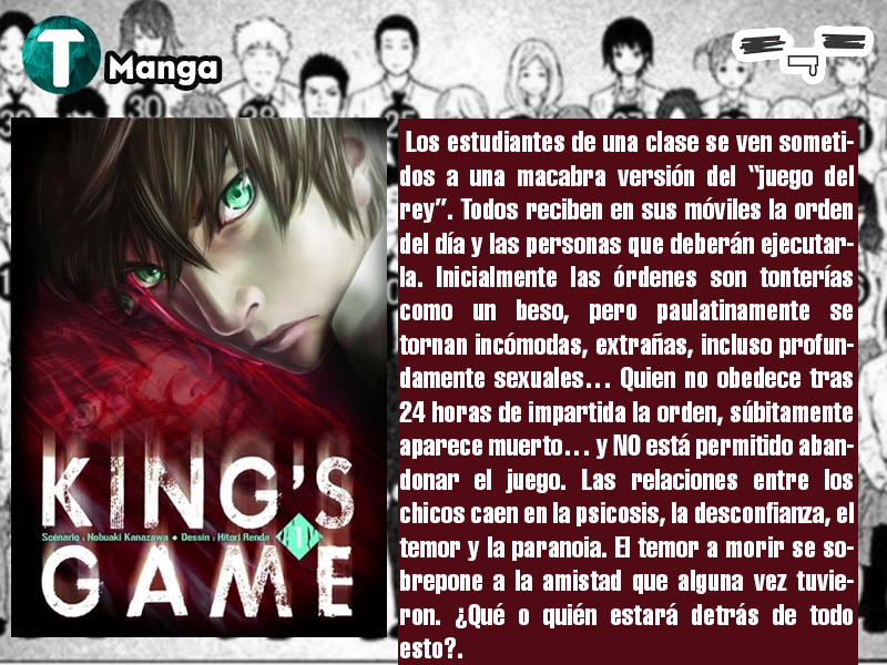 Trance de Letras: Recomendación Manga #2: King´s Game de Nobuaki Kanazawa