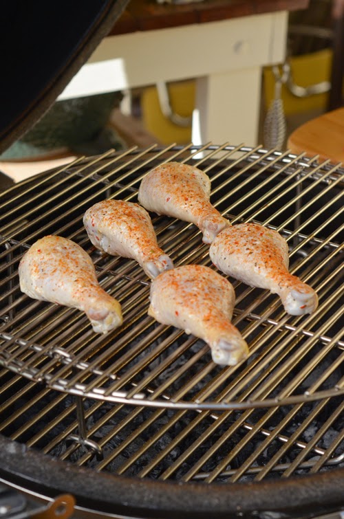 grilled chicken legs with a buttermilk marinade
