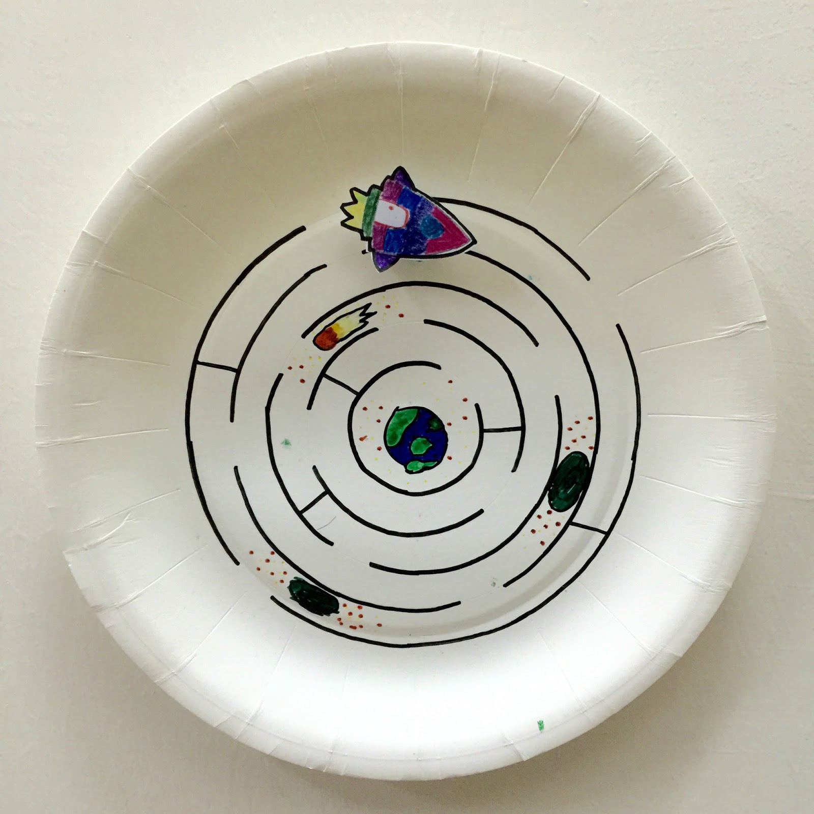 my lovely motherhood Paper Plate Maze