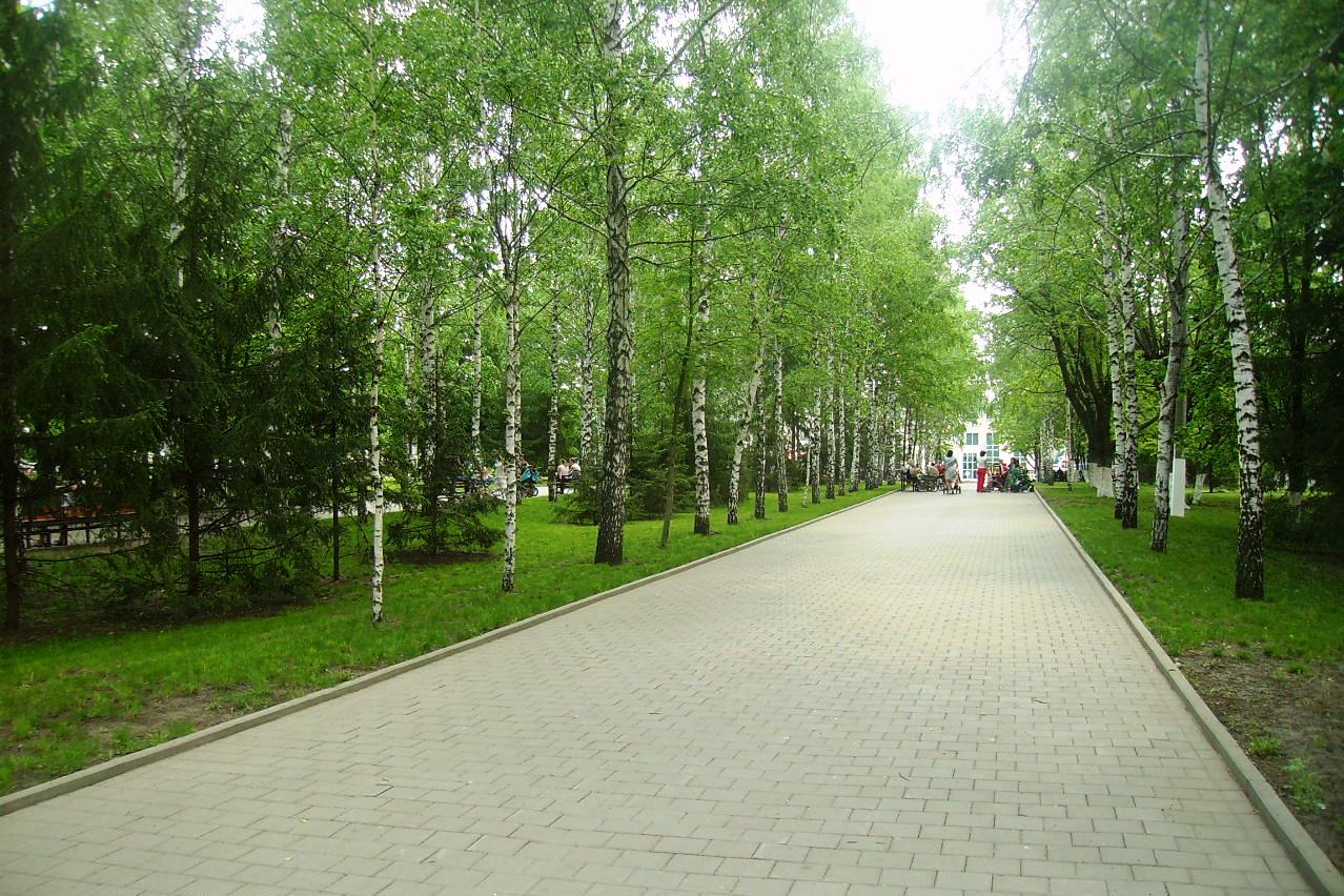 Парк в городе строитель