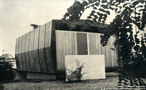 Maison de Week-end préfabriquée.  présentée au Salon des Artistes Décorateurs 1967  Architectes: Janine Abraham et Dirk Jan Rol  Création: 1967 