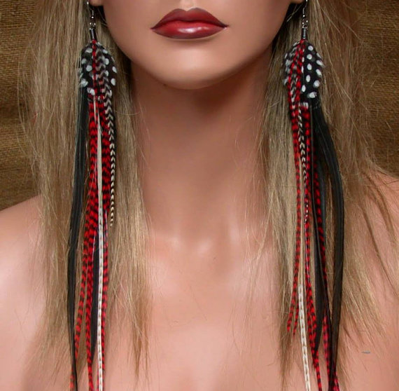 Long Feather Earrings
