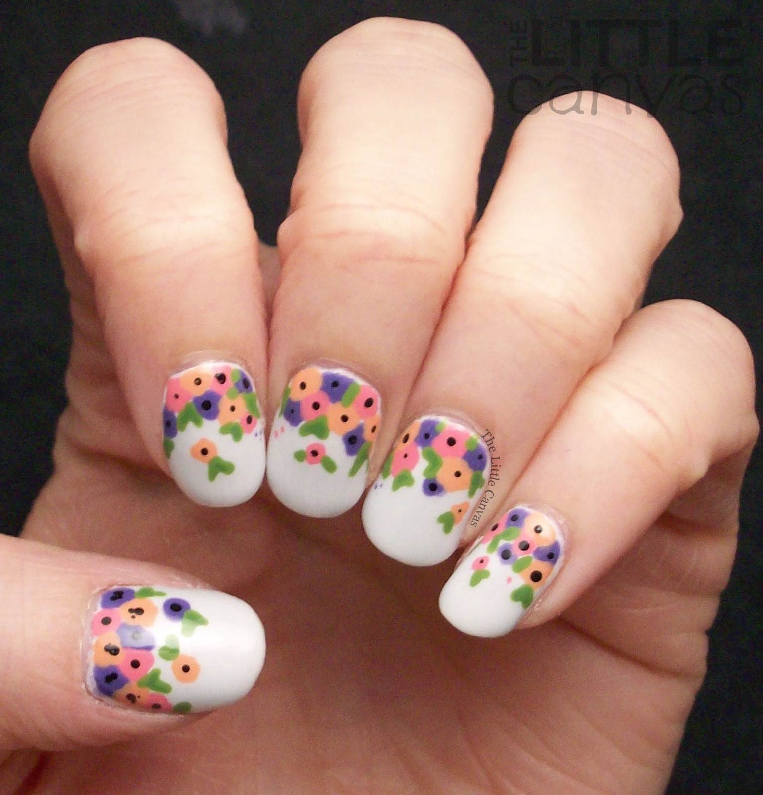 The One With Yet Another Floral Manicure - The Little Canvas