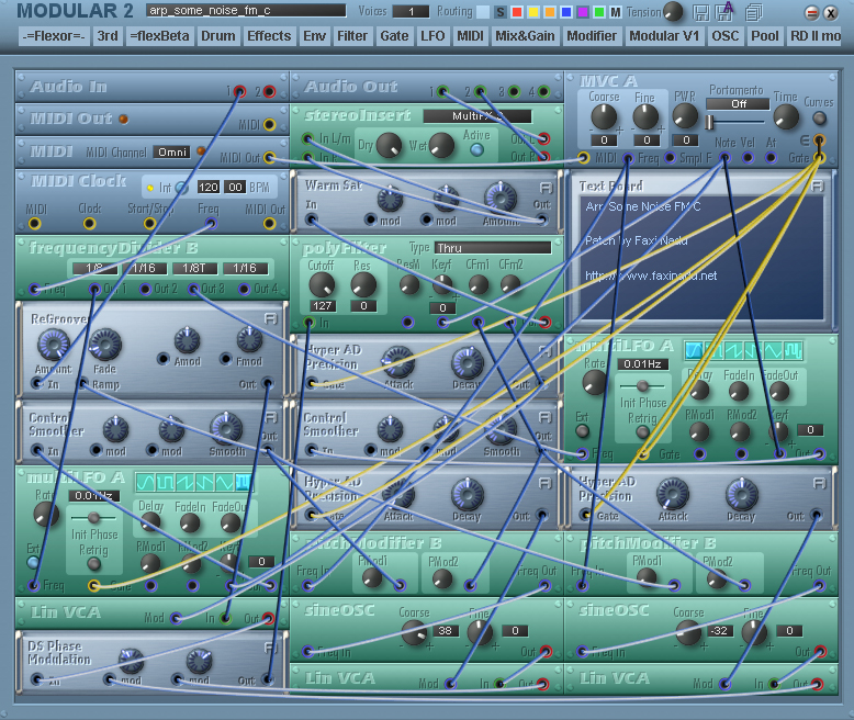 Faxi Nadu Crazy Drum Modular Patch