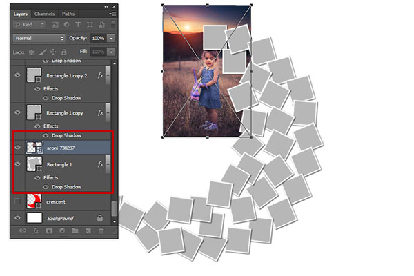 picture editing crescent moon photoshop collage shapes