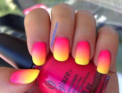 nail pretty designs nails ombre sunset acrylic colors summer winter pink yellow manicure
