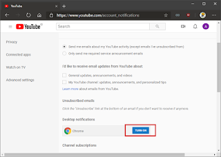 Cara Mengaktifkan Notifikasi Desktop di Youtube