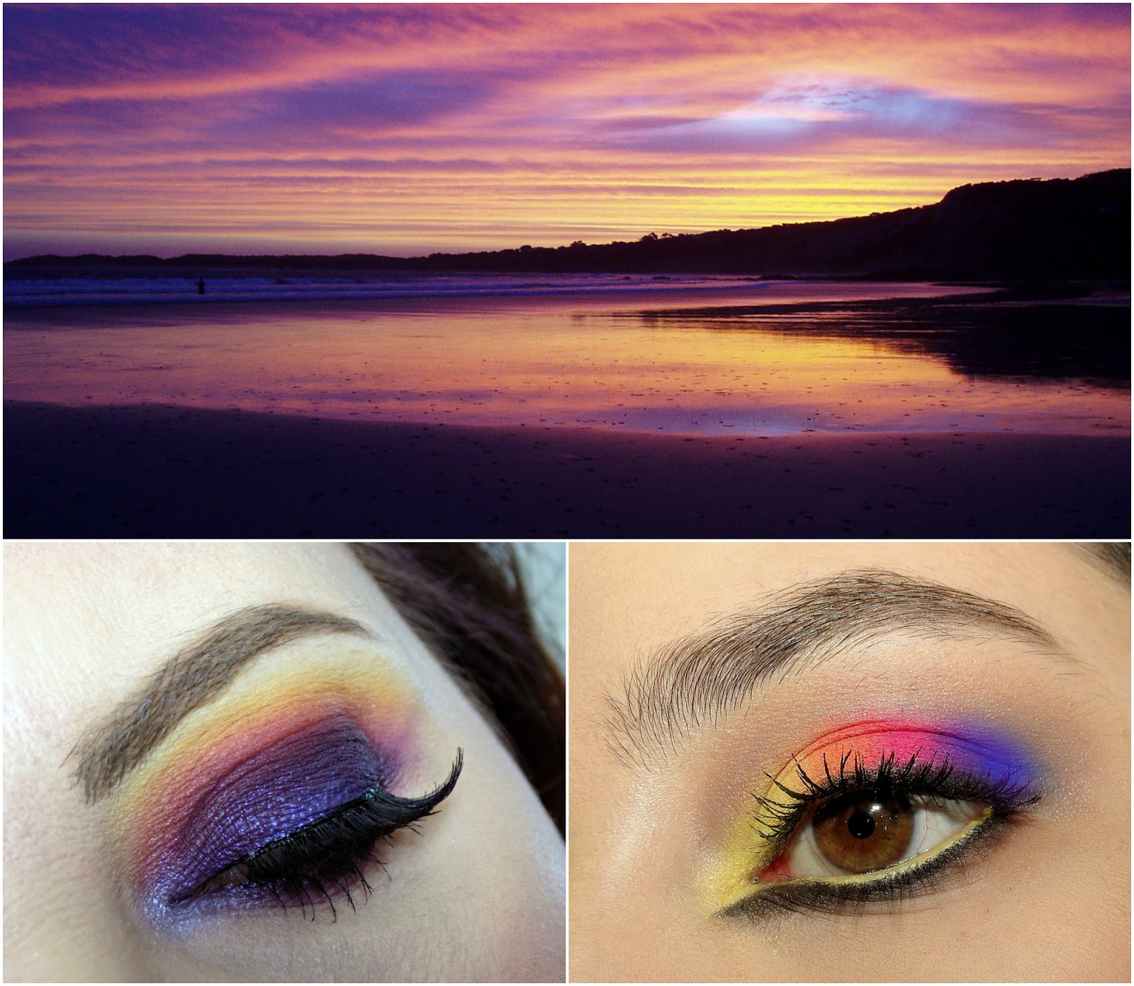 Sunset inspired makeup look