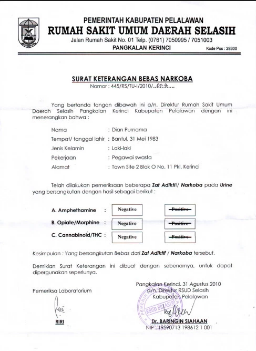 Contoh Surat Keterangan Bebas Narkoba Dan Cara Mendapatkannya