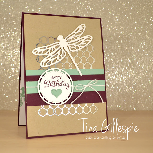 scissorspapercard, Stampin' Up!, CASEing The Catty, Beautiful Bouquet, Dragonfly Dreams Bundle, Stitched Labels Framelits