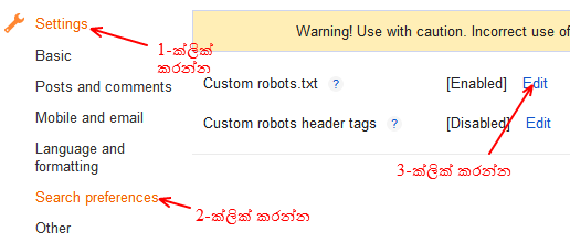 how to add robotstxt blogger