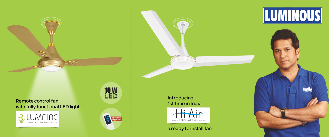 luminous designer fans with led
