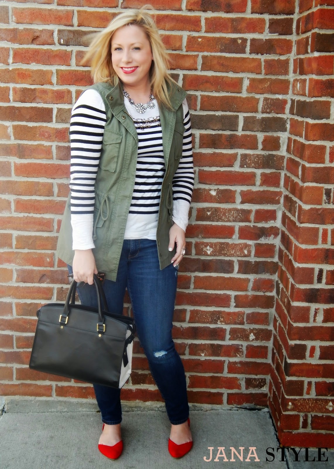 {Outfit Post} Glaming Up My Military Vest | JANA STYLE | Fashion ...