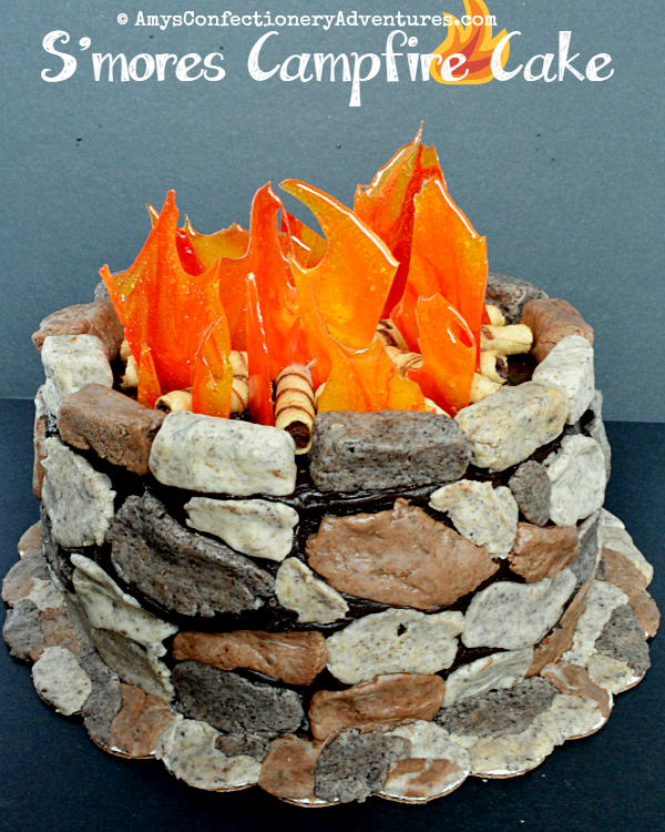 I saw this idea for a campfire cake a while ago and I knew I hadto make