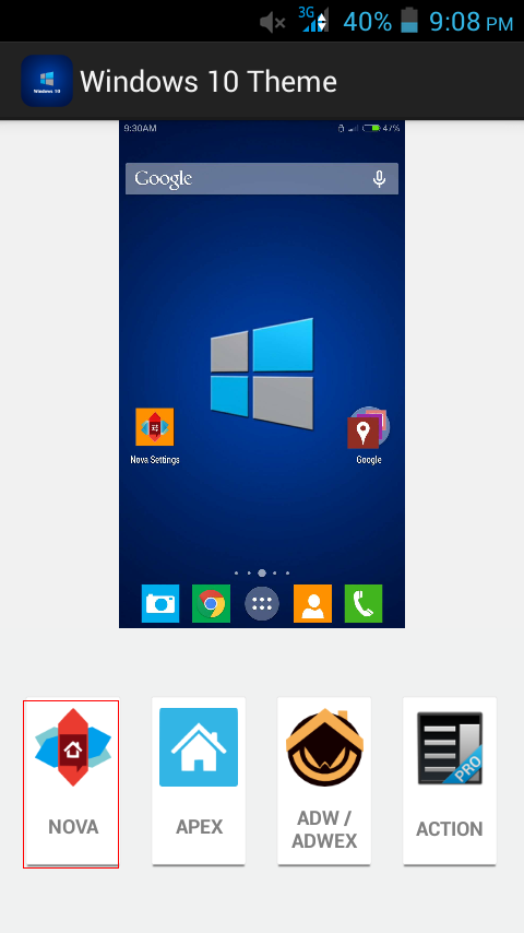 Windows 10 Theme  for Android Phones