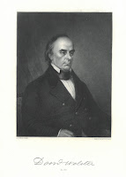 An engraving of Daniel Webster looking off to his left.