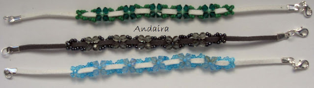 PULSERAS DE ANTELINA Y FLORES SWAROVSKI