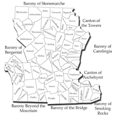 The towns and cities which are encompassed by the Shire of Quintavia SCA Inc