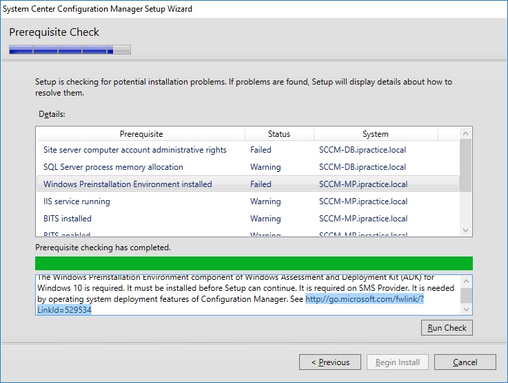 SCCM Install Windows PE Addon for ADK