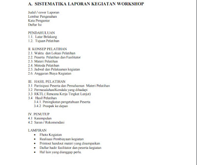 Download Format Sistematika Laporan Kegiatan Workshop