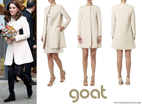 Kate Middleton, Duchess of Cambridge wore Goat Fashion Redgrave Coat