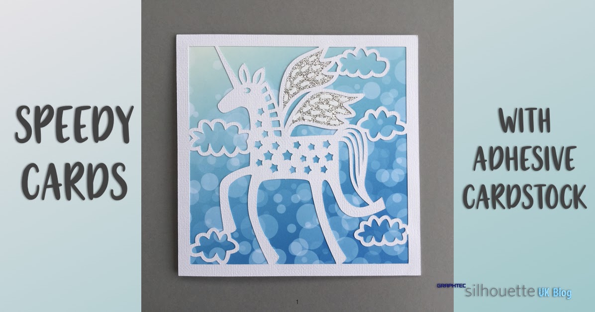 Crafting Quine Fast Cardmaking with Adhesive Cardstock Unicorn Card