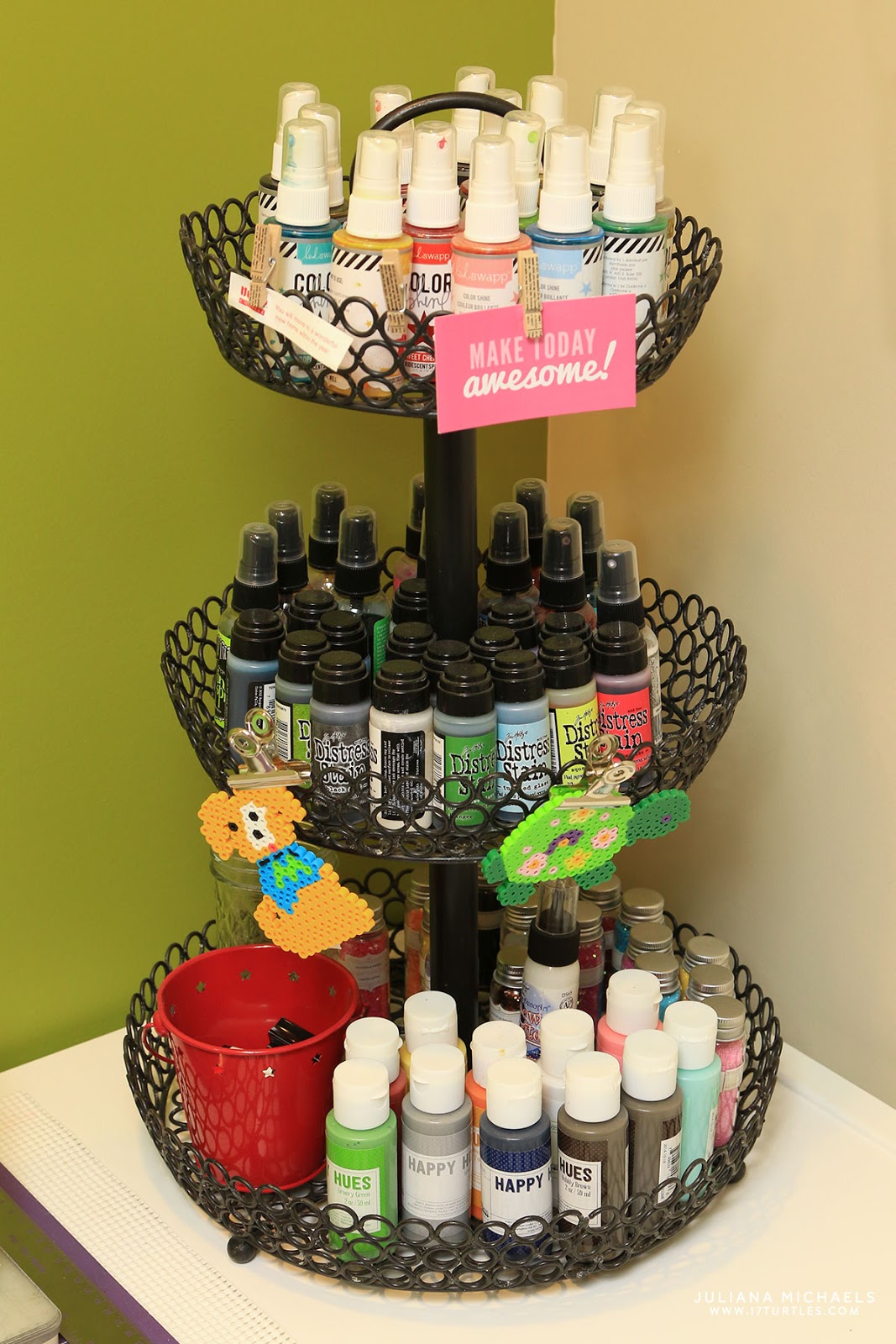 Card Making Storage Ideas Part - 37: Scrapbook And Card Making Storage Ideas - Juliana Michaels Of 17turtles Shares Her Creative Space And