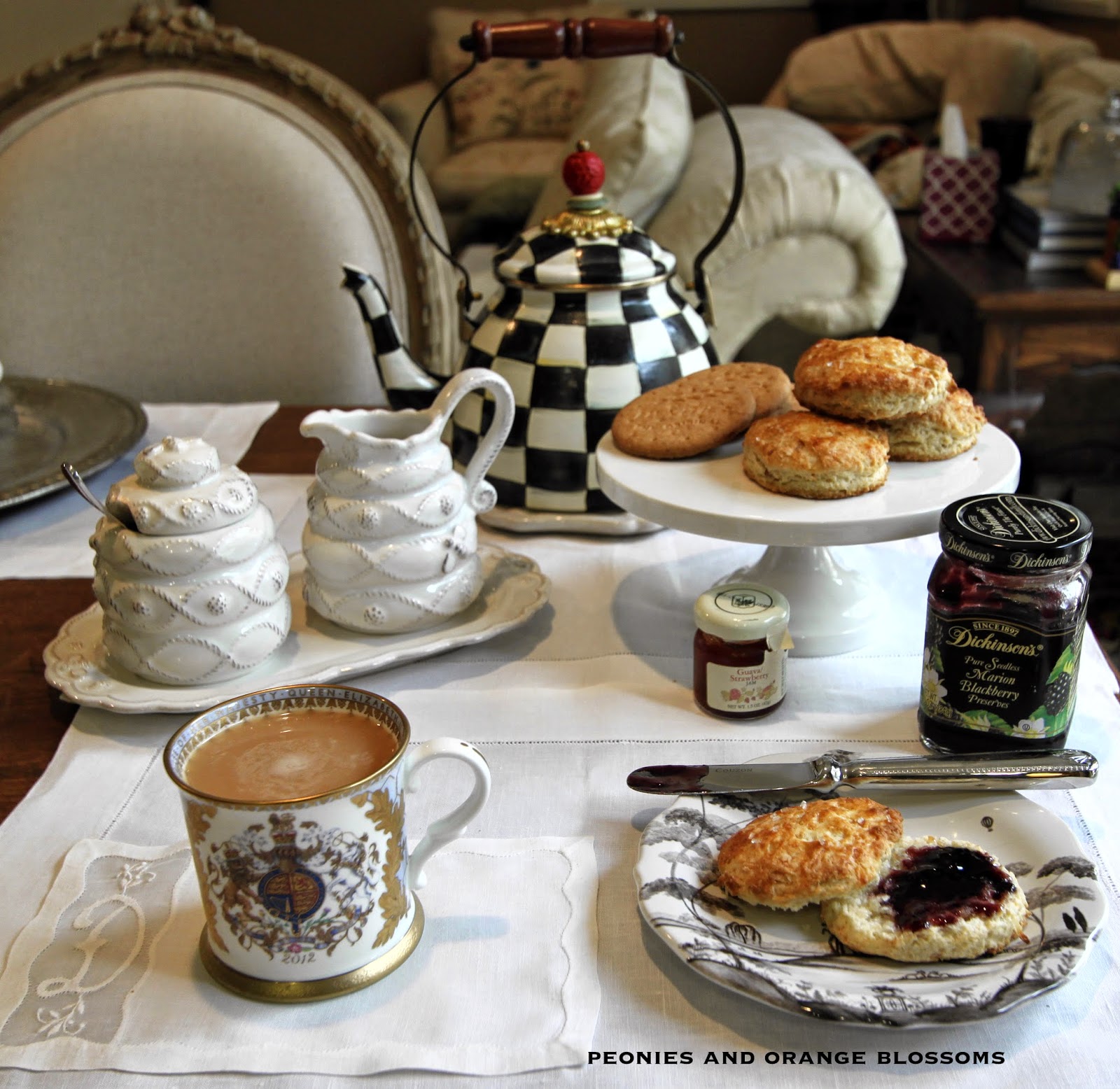 Downton Abbey Tea Party & Coconut Scone Recipe - Petite Haus