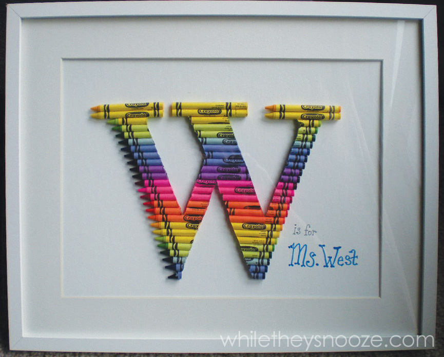 While They Snooze: The Crayon Monogram