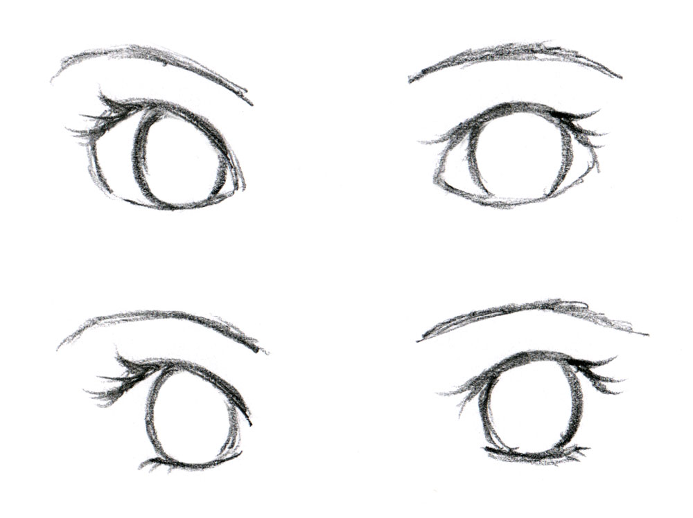 Easy Anime Eyes Drawings - How To Draw Simple Anime Eyes: 5 Steps (with ...