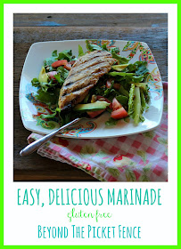 marinade, grilled chicken, gluten free marinade, easy, http://bec4-beyondthepicketfence.blogspot.com/2016/03/foodie-friday-easy-delicious-gluten.html