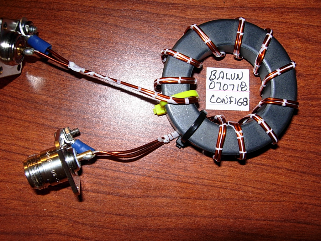 W7YV Ham Radio RF Baluns and 20M Vertical Antenna Photos