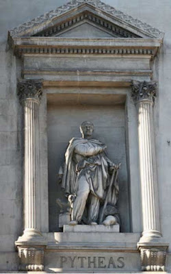 Питей - първият изследовател на Северно море Statue-of-Pytheas-by-Auguste-Ottin