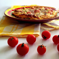  Frittata de alho francês e tomate