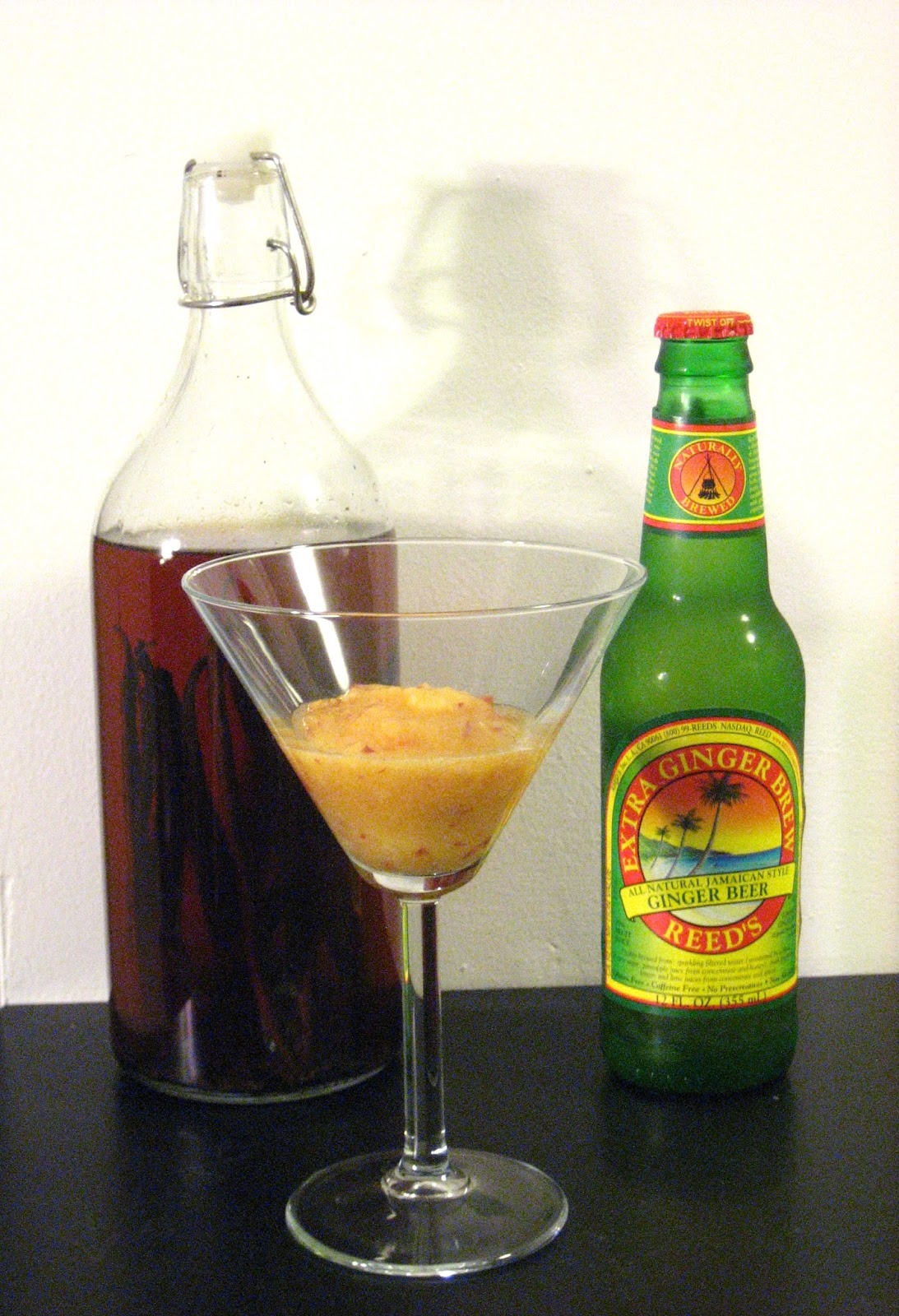 The Foodie Next Door Fresh Peach and Ginger Beer Cocktail