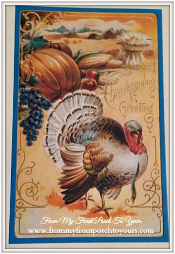 Vintage Thanksgiving Card- From My Front Porch To Yours