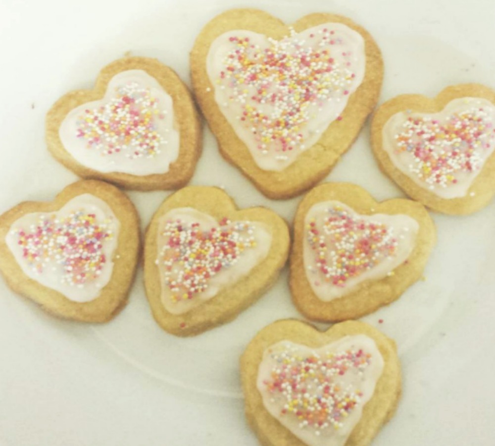 DIY Heart Shaped Shortbread Biscuits {Kids Craft} Whimsical Mumblings