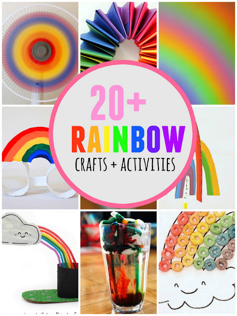 20+ rainbow crafts, activities and book list for kids!