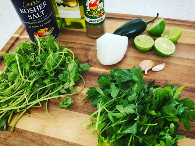 Tacos de Fajitas de Res con Chimichurri - Fajitas - ingredientes chimichurri