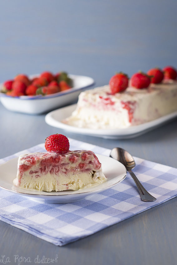 Biscuit de cheesecake de fresas | sin lactosa y sin heladera | la Rosa dulce
