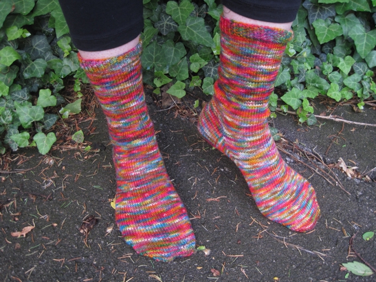 Stained Glass socks, complete