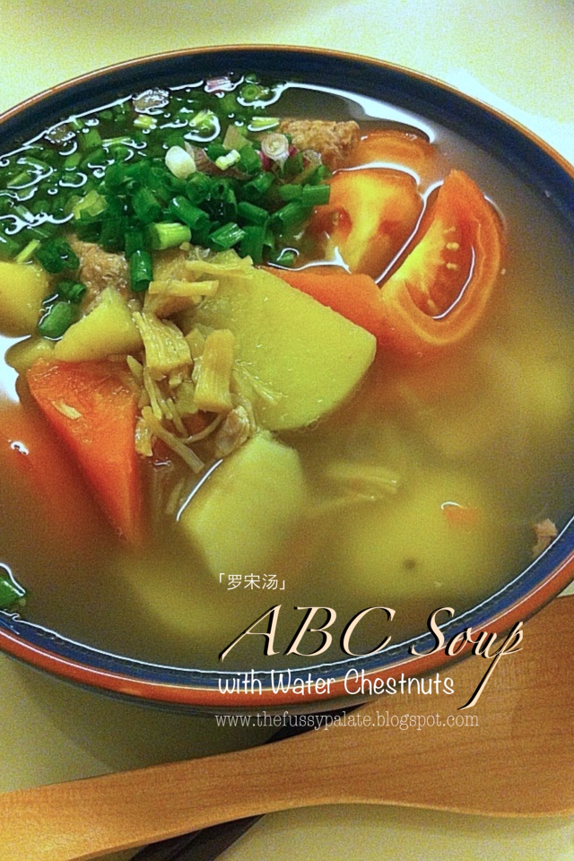 The Fussy Palate ABC Soup with Water Chestnuts