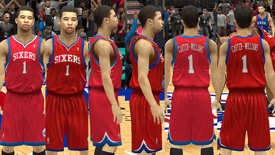 NBA 2K14 Philadelphia 76ers Jersey Mod Pack