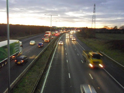 Motorway Image Near Coleshill Late Evening