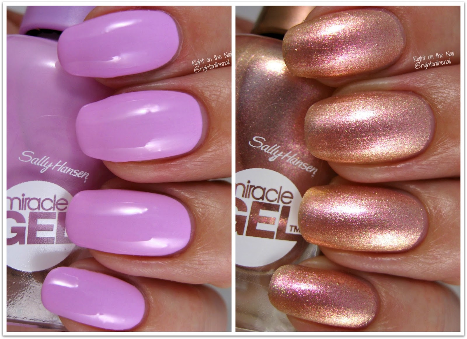 Right on the Nail: Sally Hansen Miracle Gel Travel Stories Romantic  Rendezvous Collection Swatches and Reviews: Orchid-ing Aside and Shhhhimmer