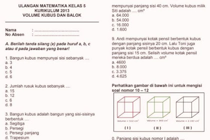 Soal Matematika Kelas 6 Dan Cara Penyelesaiannya