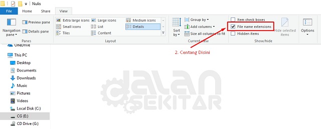 Cara Menampilkan Ekstensi File pada Windows 10 Cara Menampilkan Ekstensi File pada Windows 10