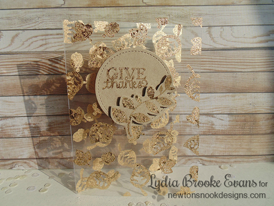 Gilded Gold Technique on Acetate by Lydia Brooke | Falling Into Autumn Leaf Stamp set by Newton's Nook Designs