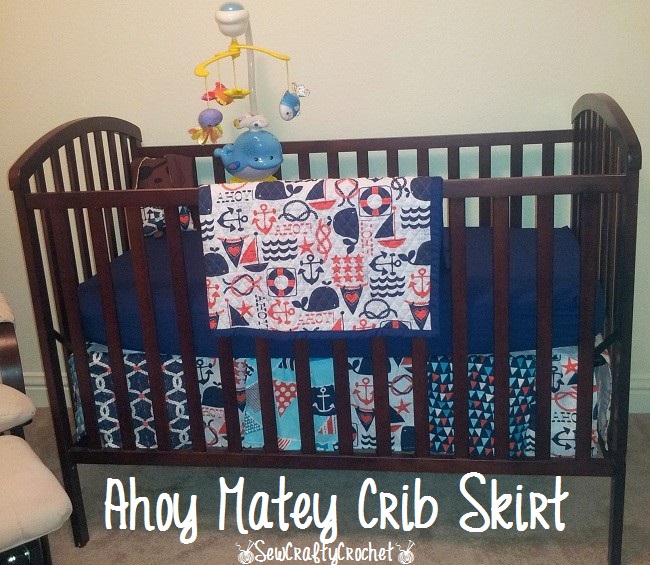 Ahoy Matey Nautical Crib Skirt Sew Crafty Crochet
