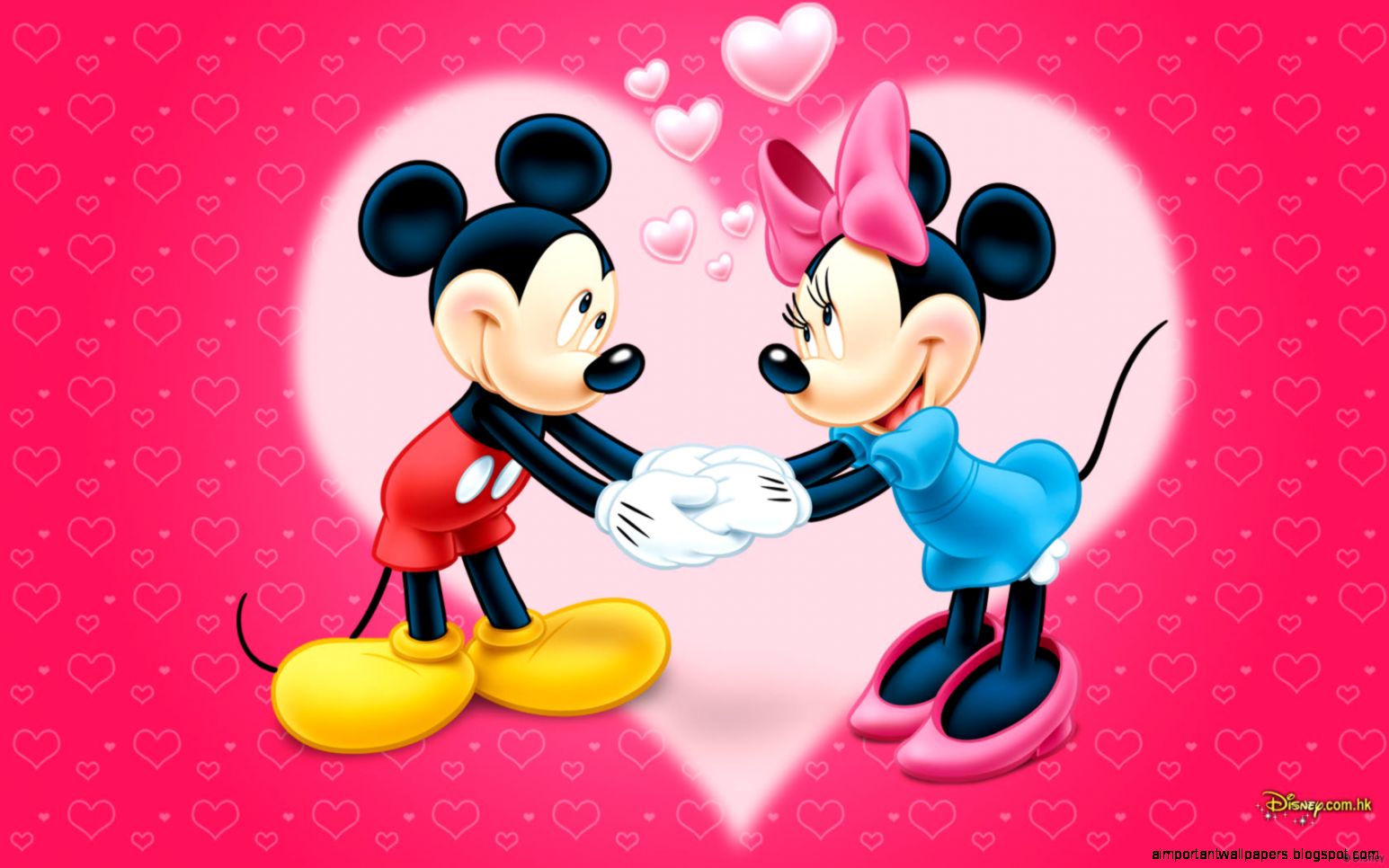 Mickey Minnie Mouse Falling in Love HD Wallpaper For Desktop